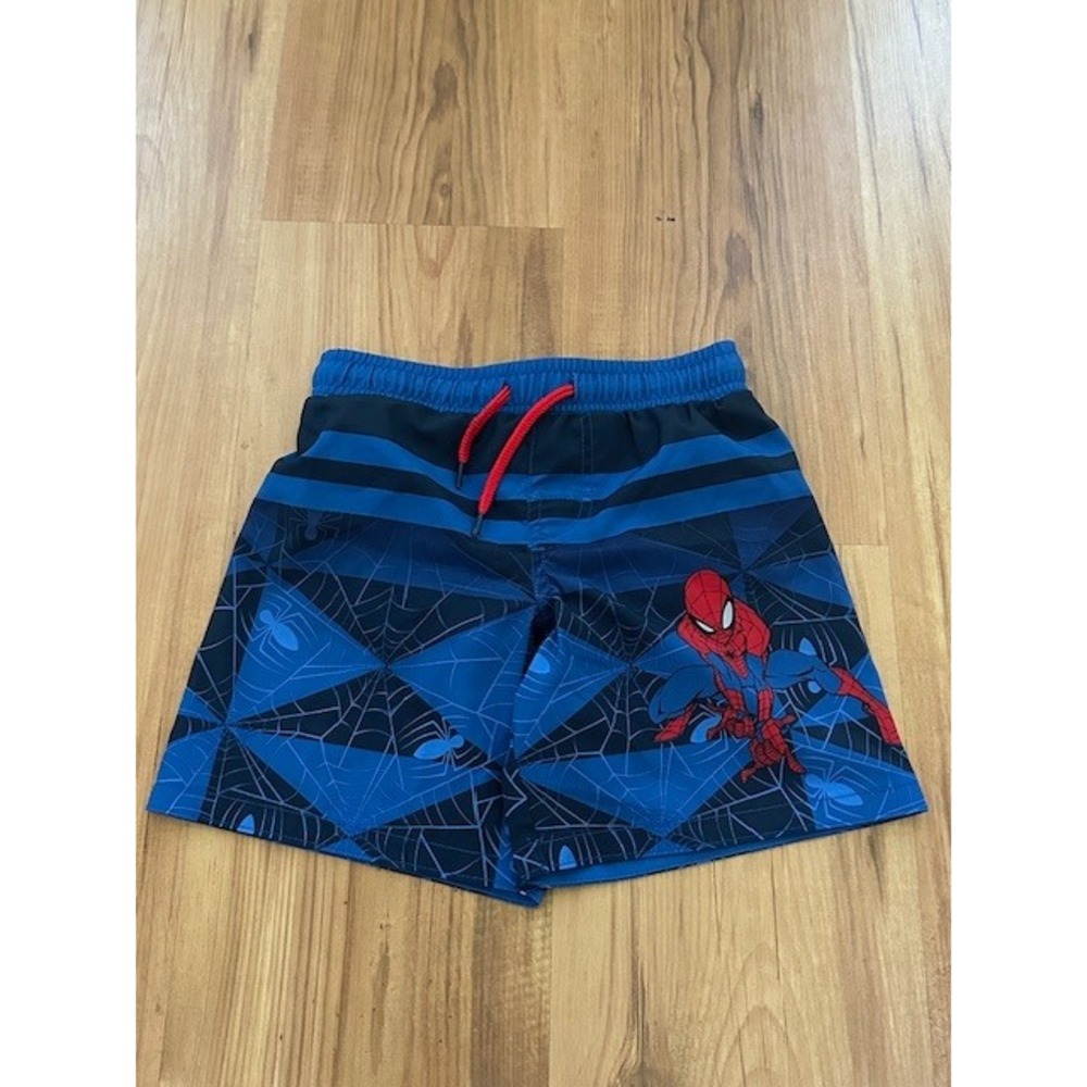 Marvel Spider-Man‎ Boys Swim Trunks Size 4/5 Blue Red Swim Shorts